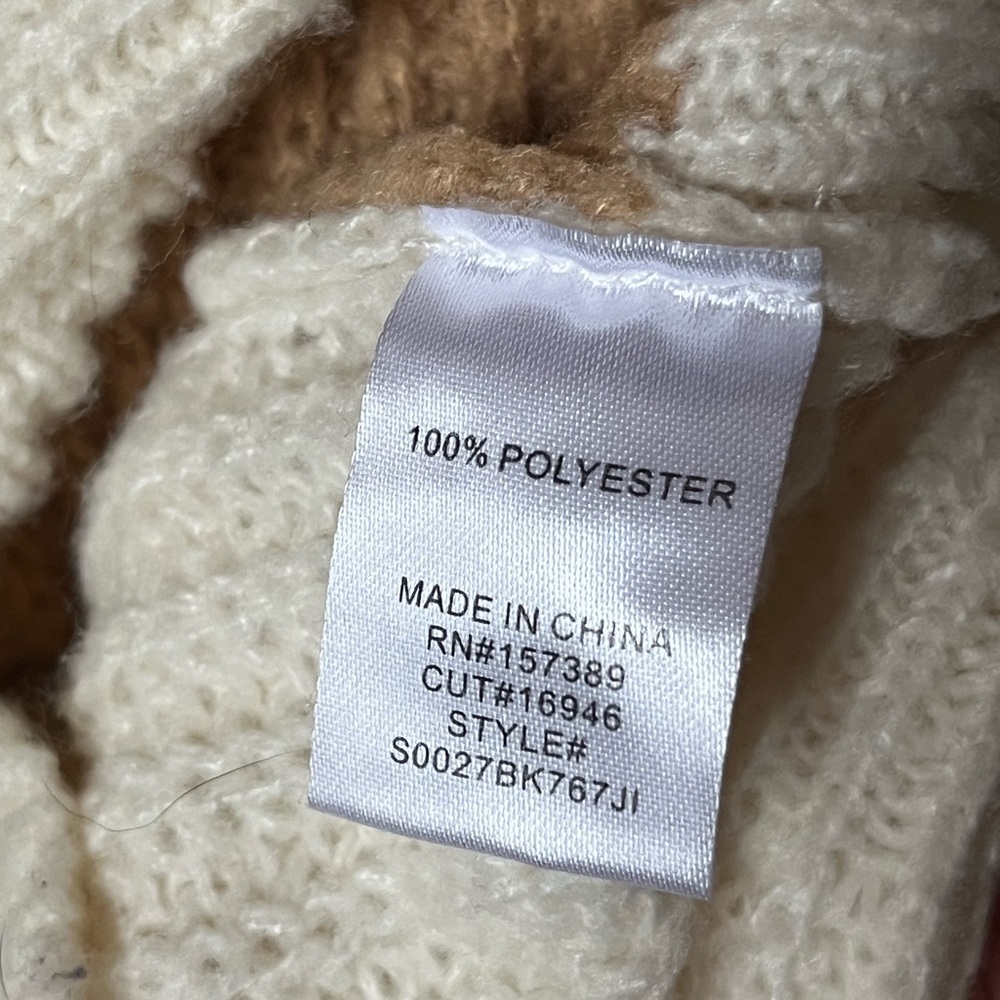 Altar’d State Colorblock Knit Cardigan Sweater - Cream, Mint & Brown - Picture 4 of 4